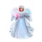 KSA LED Lighted Color Changing Fiber Optic White Angel Tree Topper - 12"